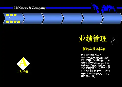 Mckinsey 业绩管理基本框架85p