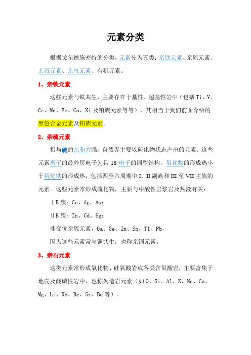 元素分类