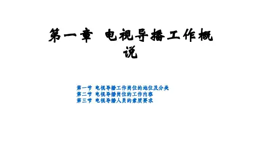 教学配套课件电视导播学