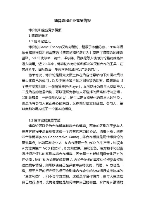 博弈论和企业竞争情报