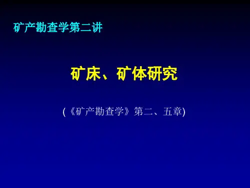 勘查学2(矿床、矿体)-精品文档