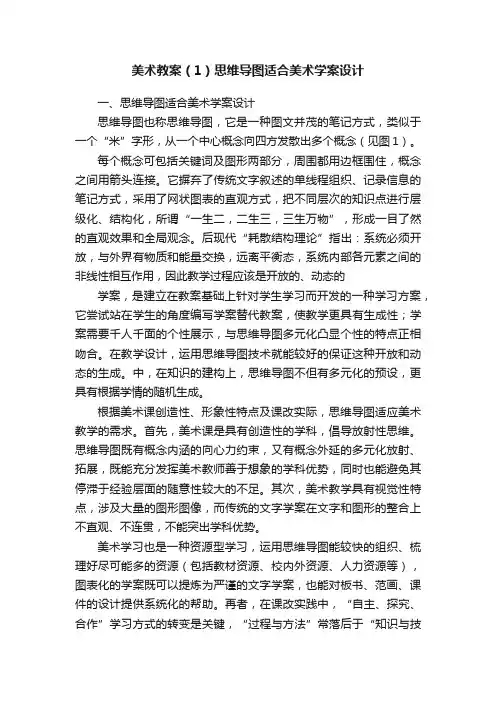 美术教案（1）思维导图适合美术学案设计