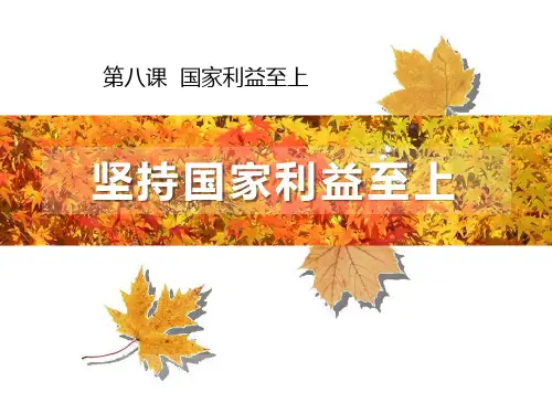 《坚持国家利益至上》PPT课件