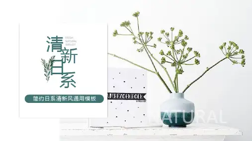 简约日系小清新通用PPT模板