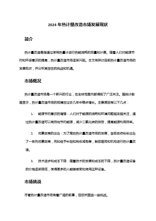 2024年热计量改造市场发展现状