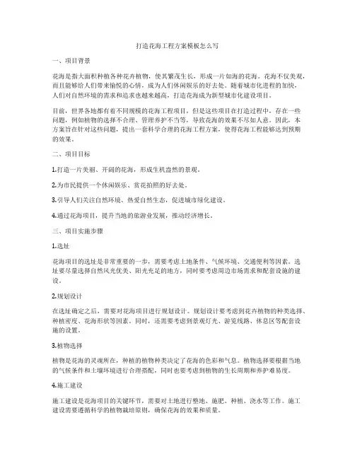 打造花海工程方案模板怎么写