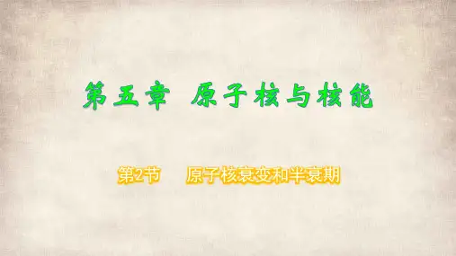 原子核衰变和半衰期课件(11张PPT)高二物理(鲁科版2019选择性必修第三册)