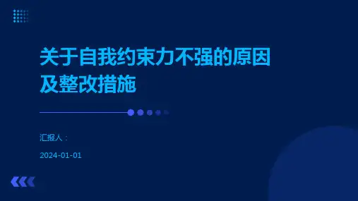 关于自我约束力不强的原因及整改措施