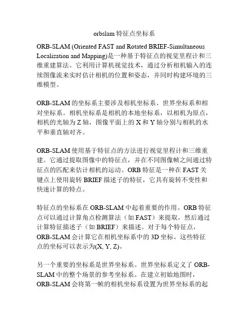orbslam 特征点坐标系