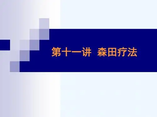 心理咨询11 第十一讲  森田疗法