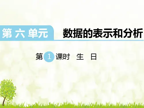 新北师大版四年级数学下册《生日》课件