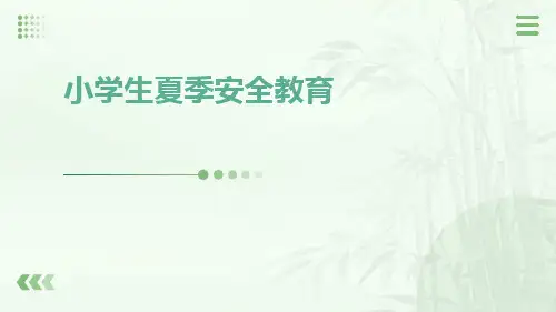 小学生夏季安全教育ppt