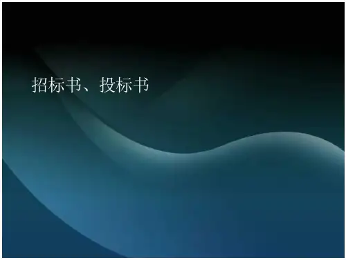 招标书演示幻灯片