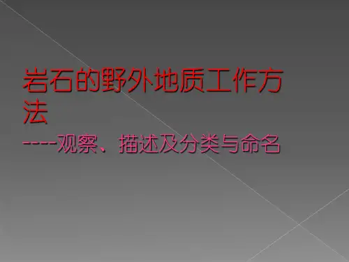 岩石的野外地质工作方法