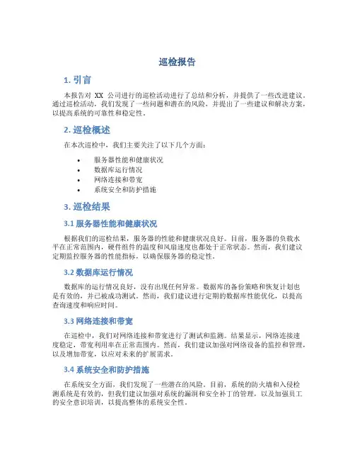 巡检报告_精品文档