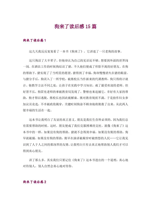 狗来了读后感15篇