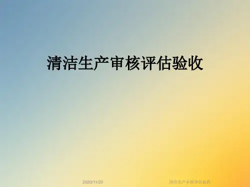 清洁生产审核评估验收