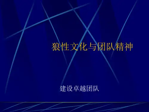狼性文化与团队精神