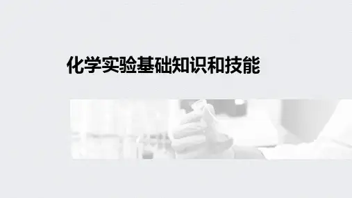 化学实验基础知识和技能