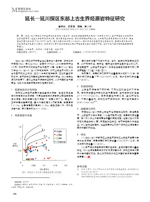 延长——延川探区东部上古生界烃源岩特征研究