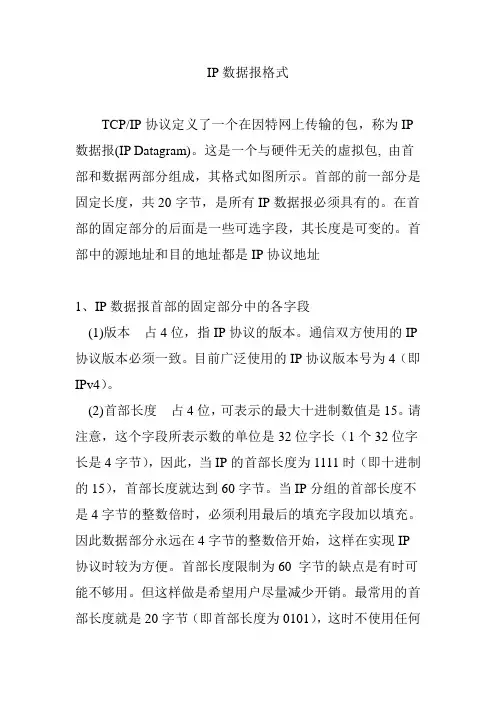 IP数据报格式