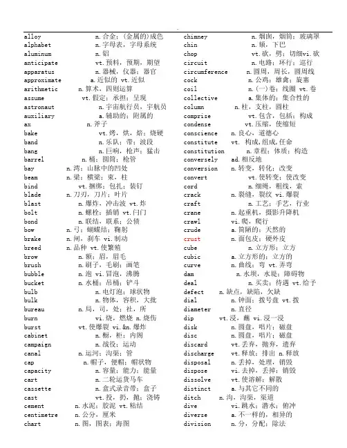 英语专业四级词汇(个人整理)