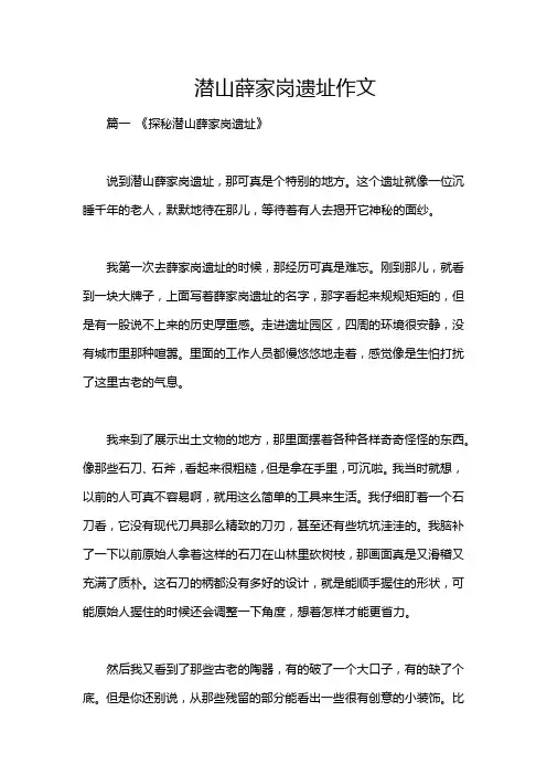 潜山薛家岗遗址作文