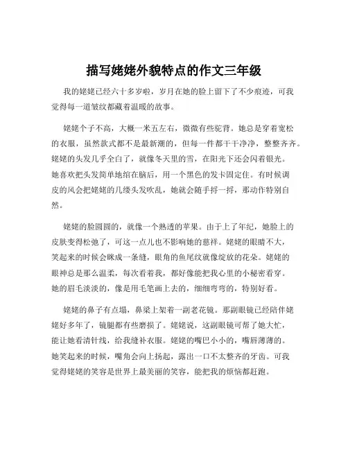 描写姥姥外貌特点的作文三年级