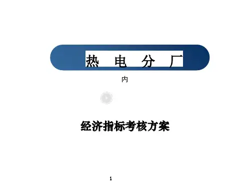 某热电厂经济指标考核方案PPT(16张)