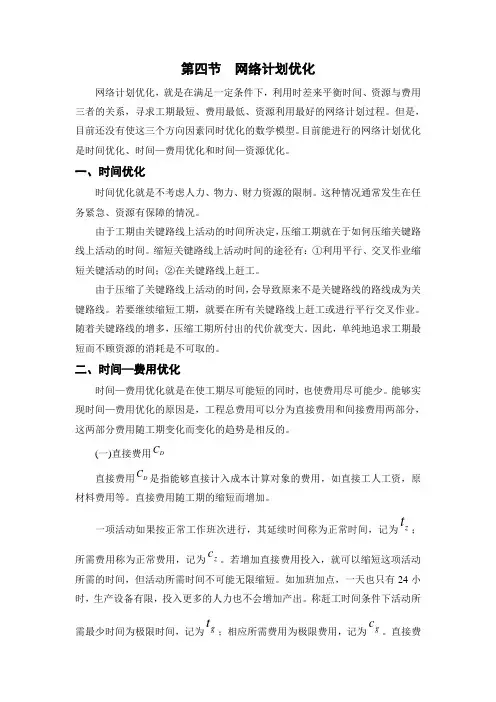 网络计划优化