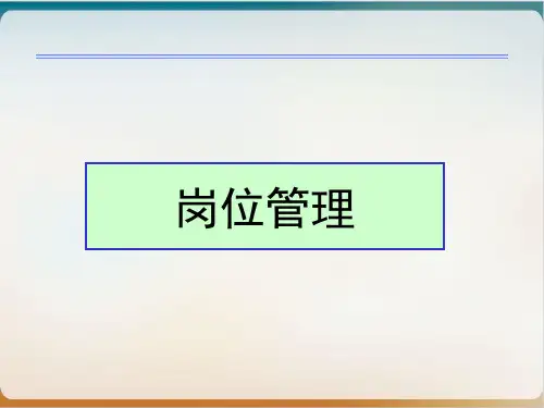 岗位管理培训教材模板ppt