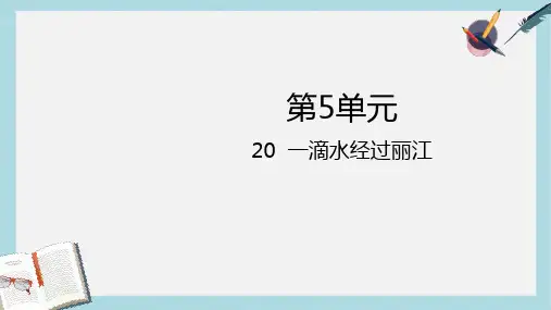 八年级语文下册第20课 一滴水经过丽江精品课件(人教版)