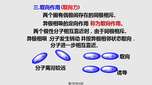 分子中的作用力和氢键PPT课件