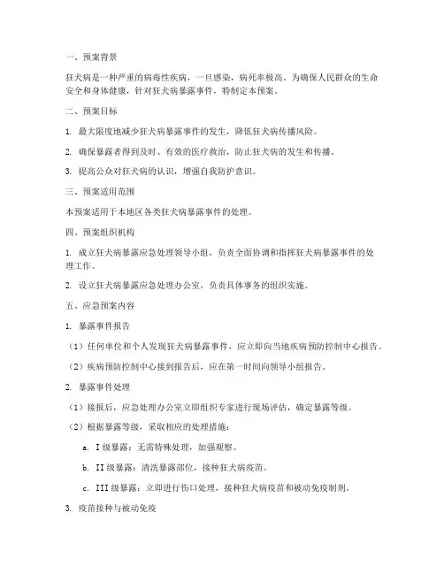 狂犬暴露应急预案