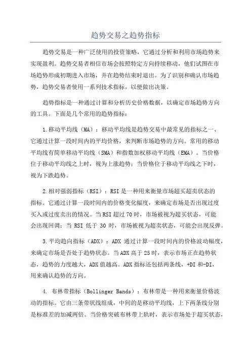 趋势交易之趋势指标