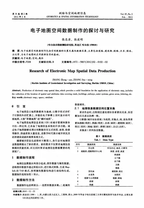 电子地图空间数据制作的探讨与研究