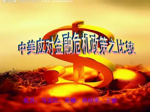 中美应对金融危机政策之比较 41页PPT文档