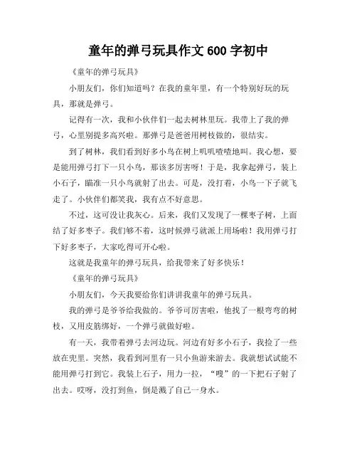 童年的弹弓玩具作文600字初中