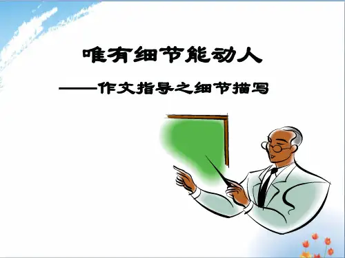 作文指导细节描写(精彩片段)56300优秀课件PPT
