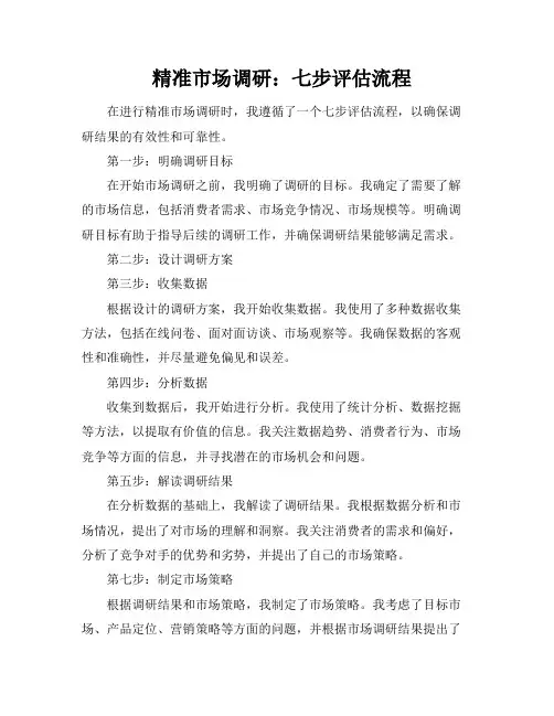 精准市场调研：七步评估流程
