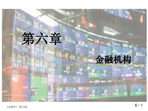 6第六章金融机构曹龙骐