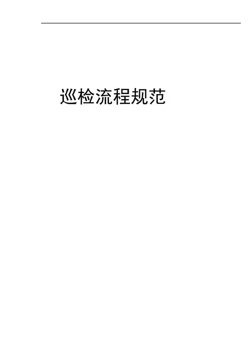 巡检流程规范