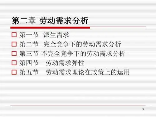 劳动经济学(2)概述