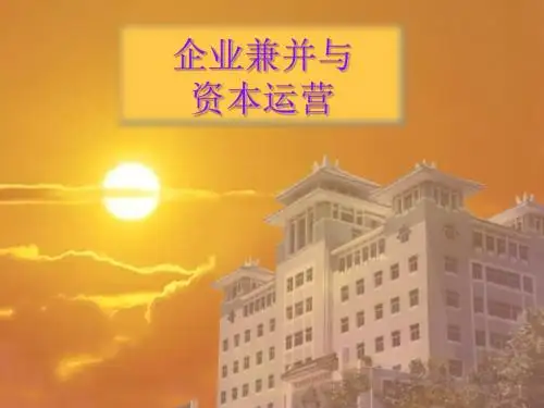 企业兼并和资本运营-PPT精选文档
