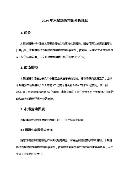 2024年木聚糖酶市场分析现状
