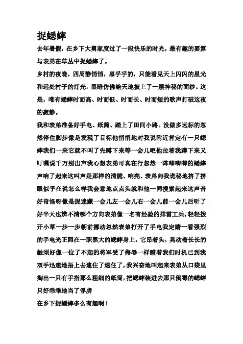 捉蟋蟀