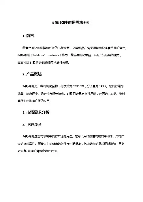 2024年3-氯-吲唑市场需求分析