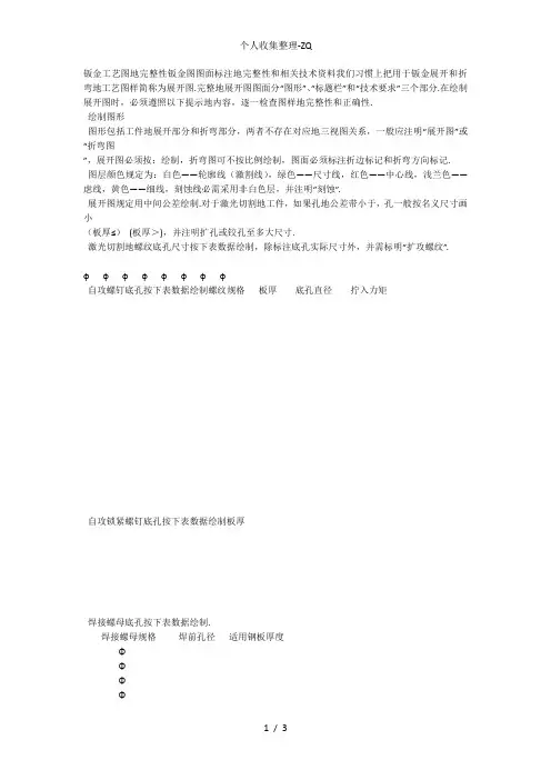 自攻锁紧螺钉底孔尺寸