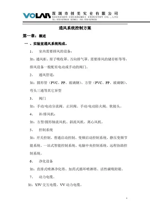 通风系统控制方案
