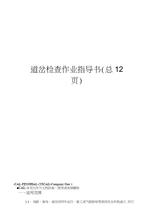 道岔检查作业指导书